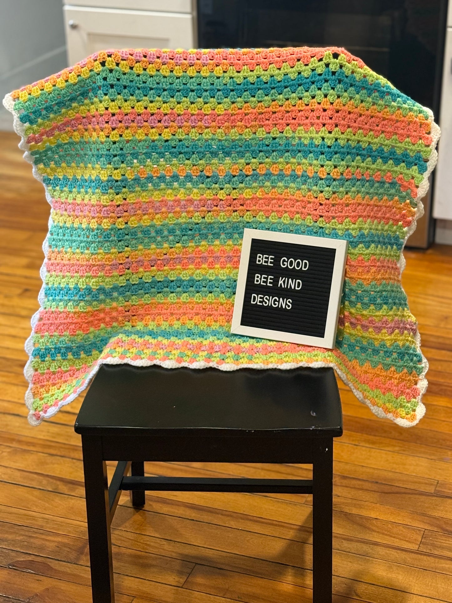 Electric Rainbow Baby Blanket