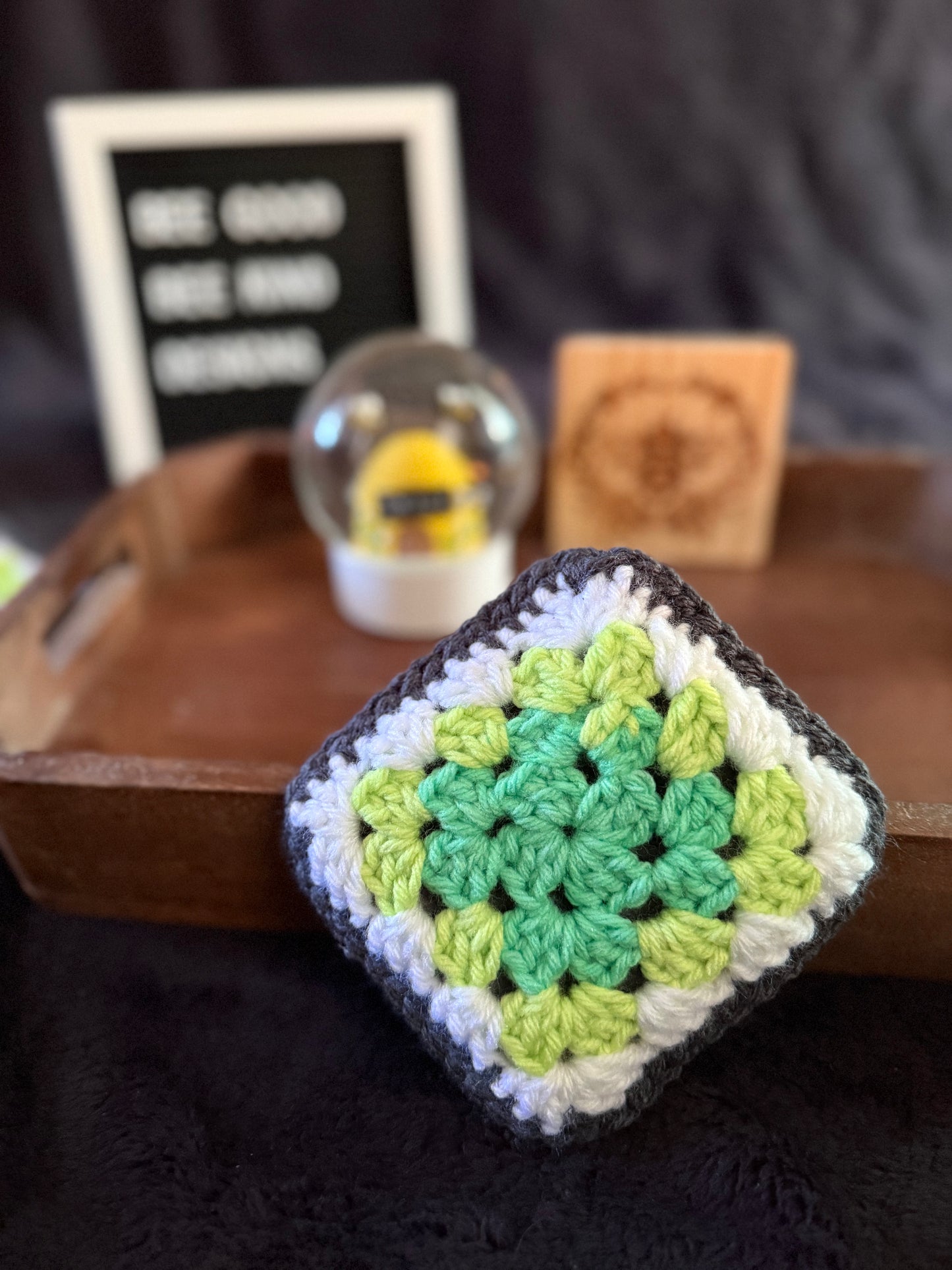 Electric Lemongrass Granny Coasters
