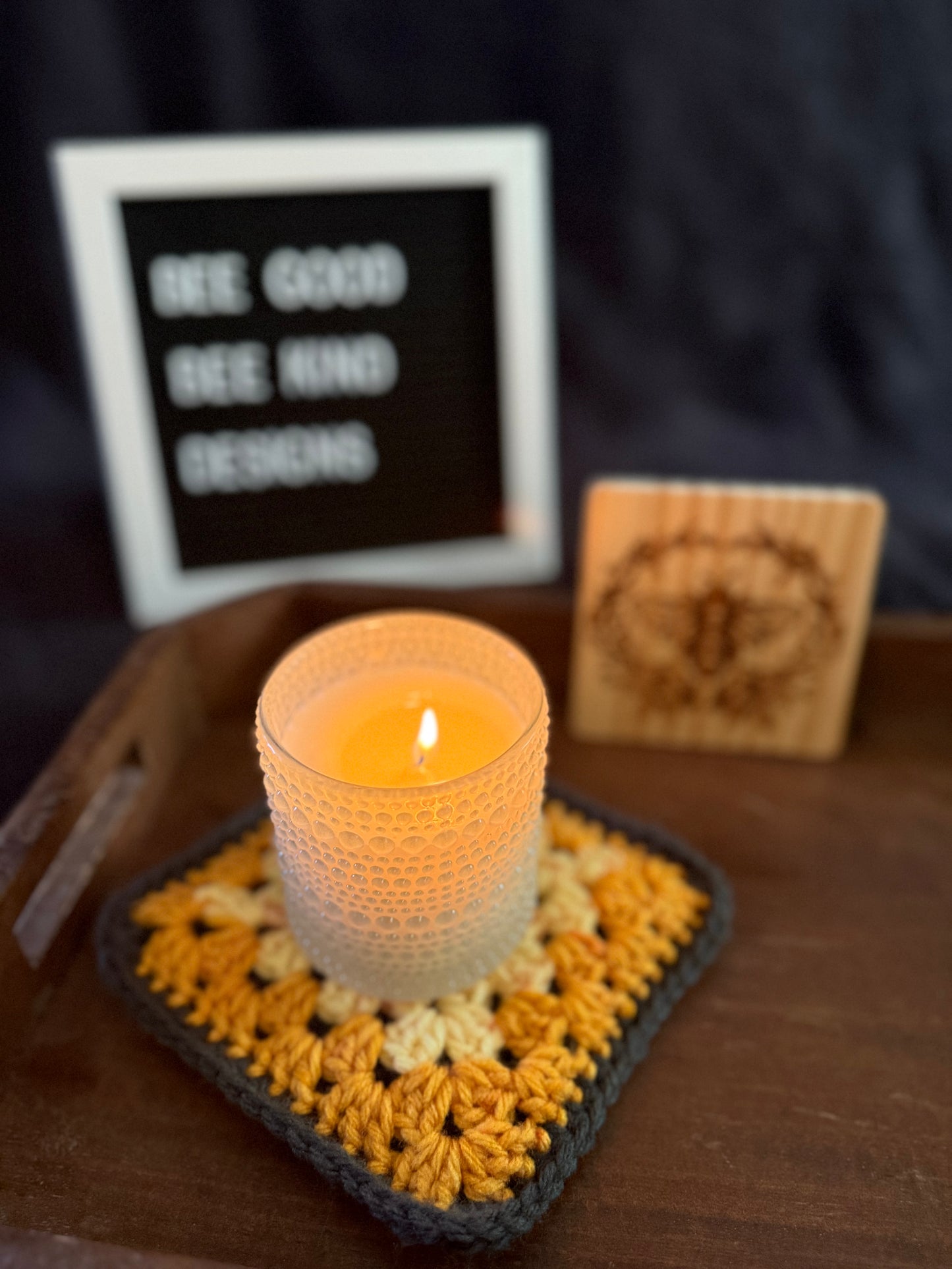 Sherbet Sunset Granny Coasters