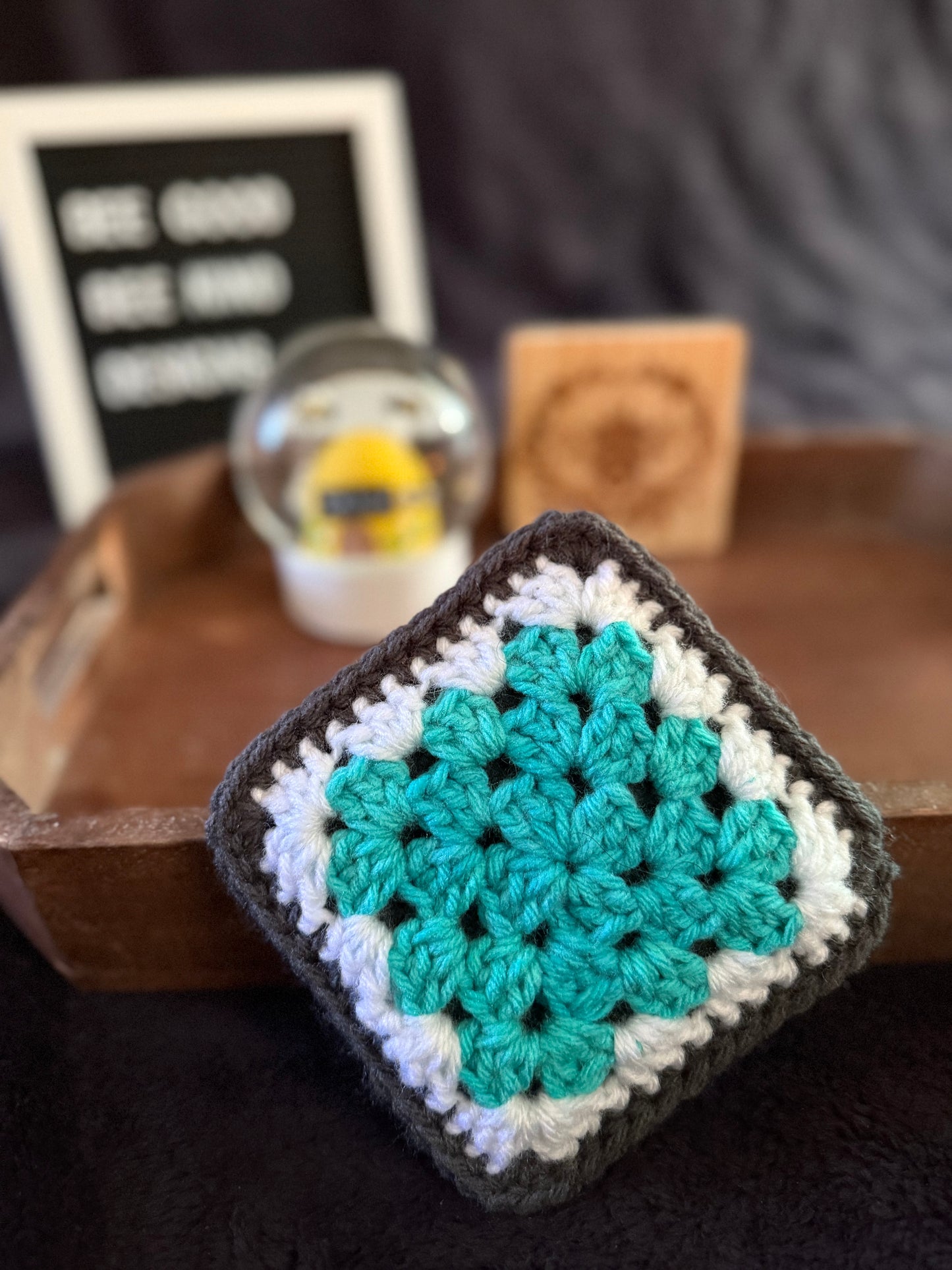 Minty Teal Granny Coasters