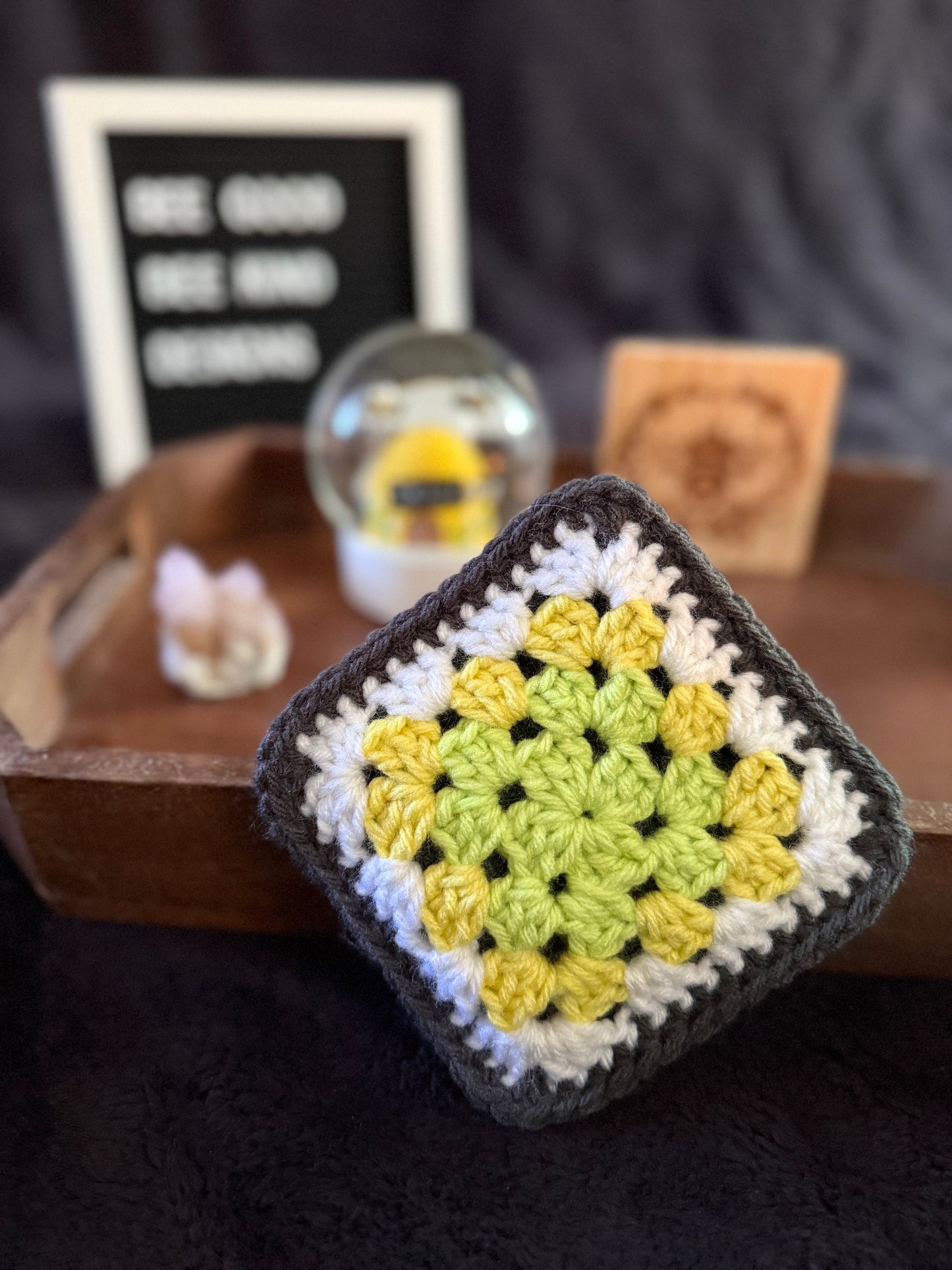 Electric Lemongrass Granny Coasters