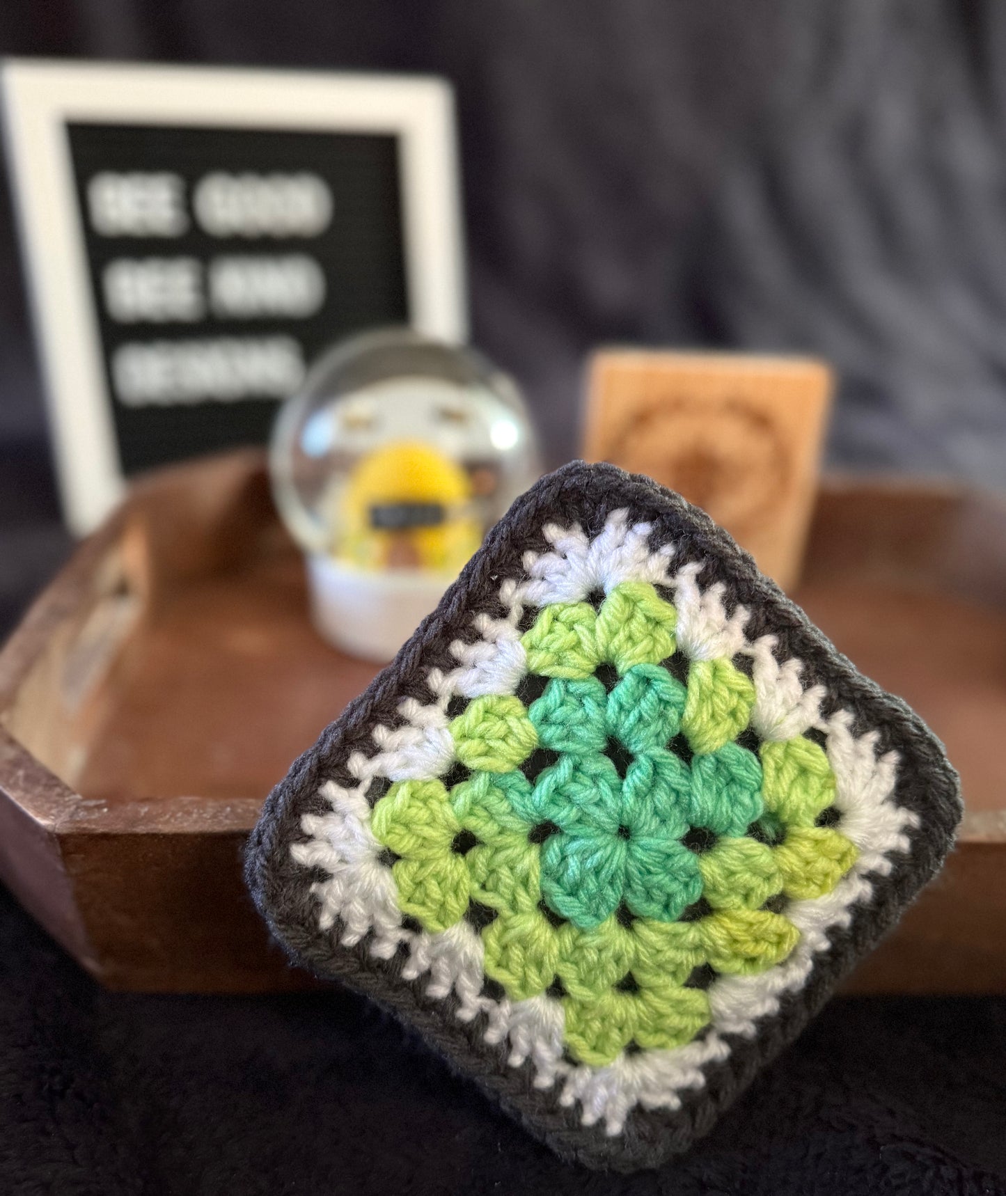 Electric Lemongrass Granny Coasters