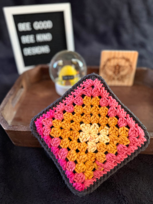 Sherbet Sunset Granny Coasters