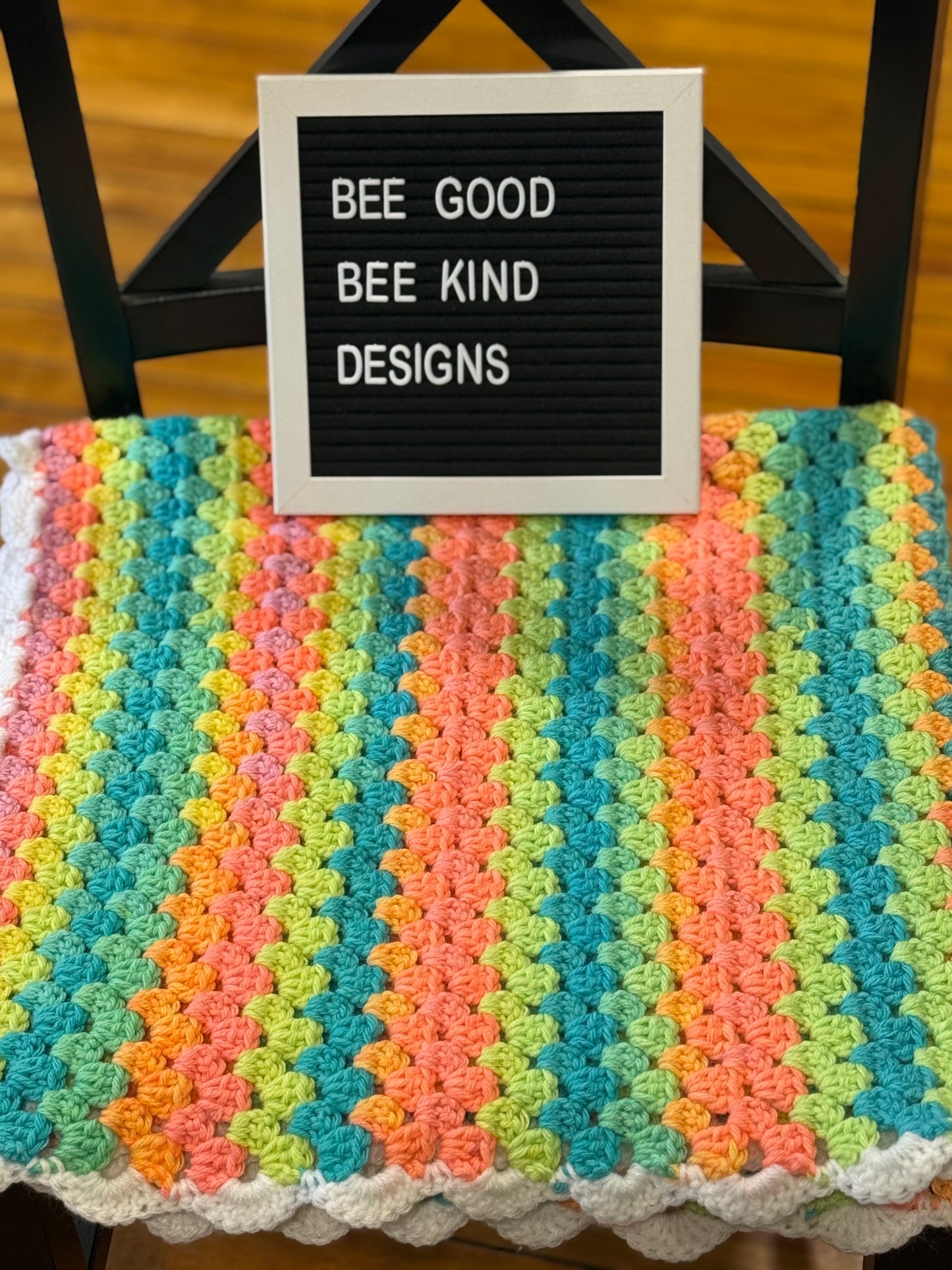 Electric Rainbow Baby Blanket