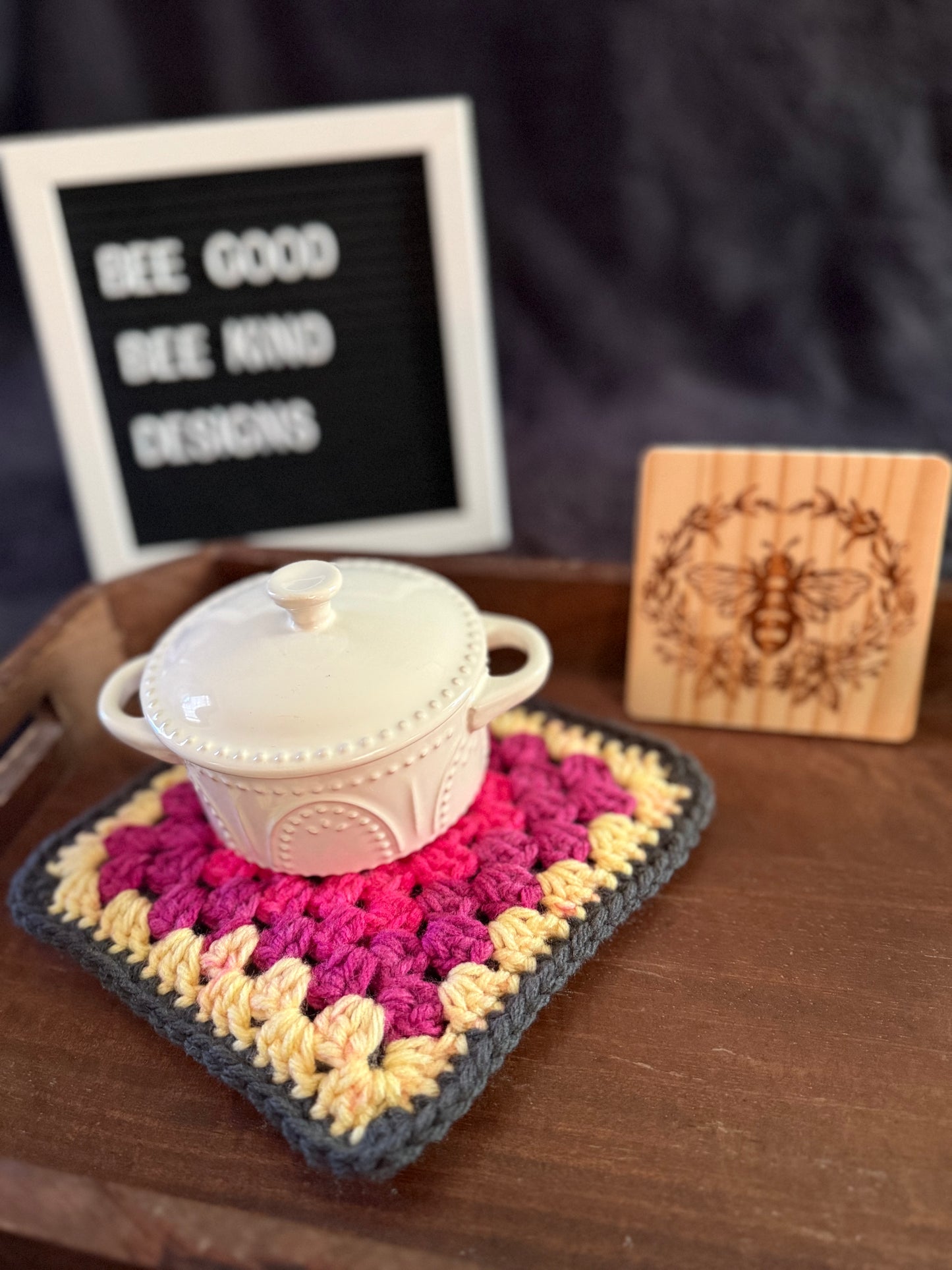 Sherbet Sunset Granny Coasters